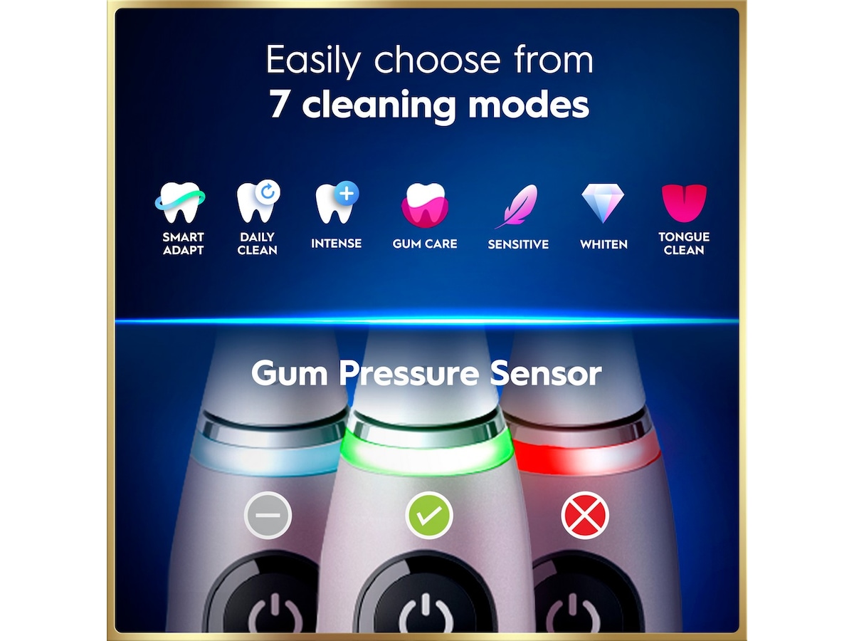 Oral-B iO9 elektrisk tannbørste (rosa) Tannbørstehoder
