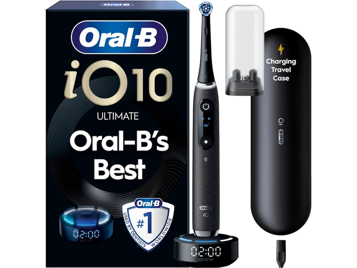 Oral-B iO10 elektrisk tannbørste (sort) Tannbørstehoder