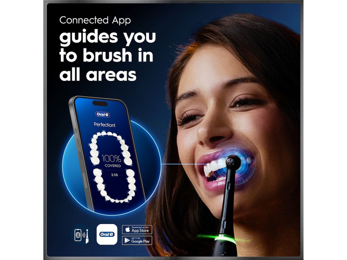 Oral-B iO10 elektrisk tannbørste (sort) Tannbørstehoder