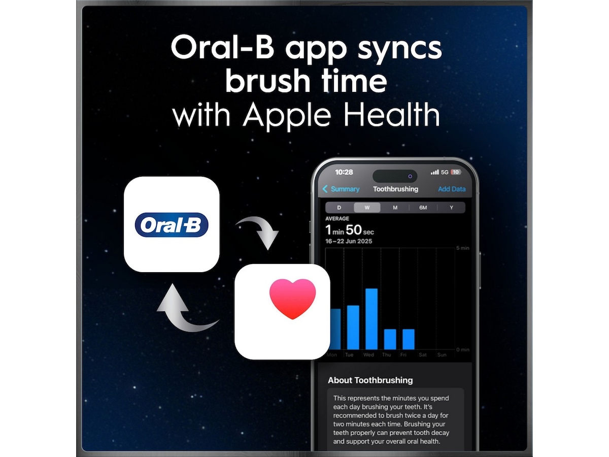 Oral-B iO10 elektrisk tannbørste (sort) Tannbørstehoder