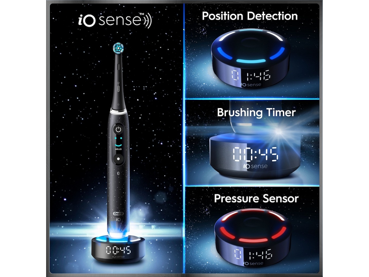 Oral-B iO10 elektrisk tannbørste (sort) Tannbørstehoder