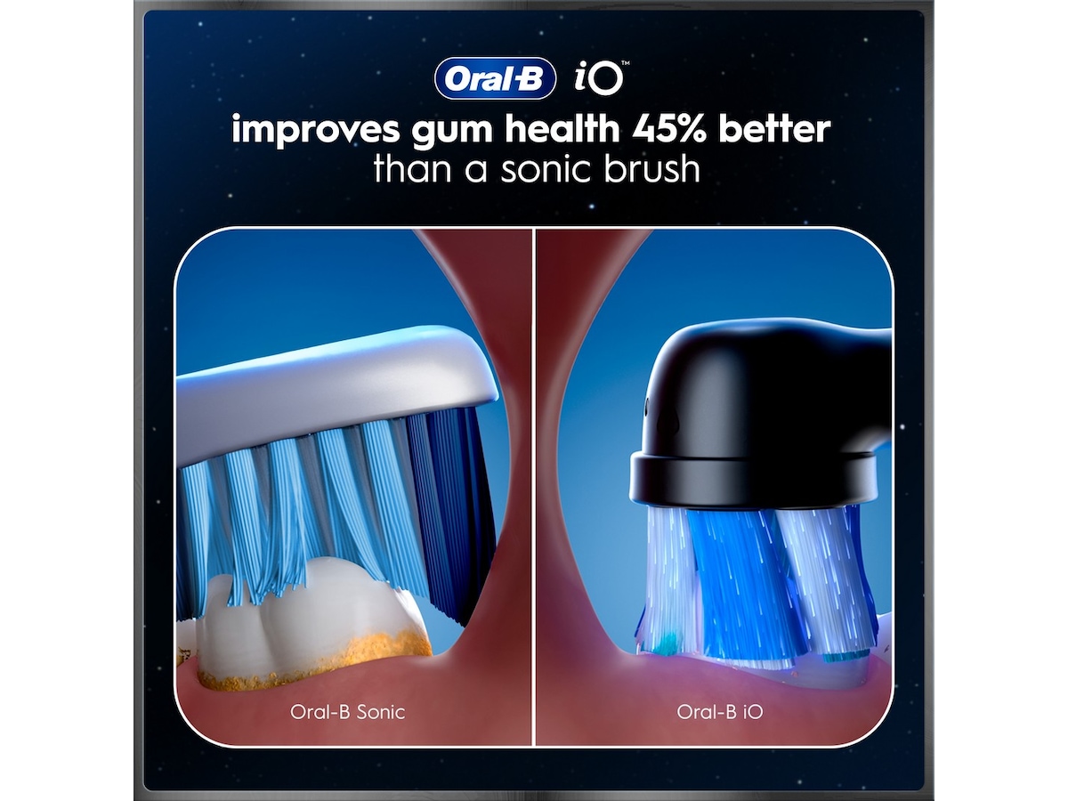 Oral-B iO10 elektrisk tannbørste (sort) Tannbørstehoder