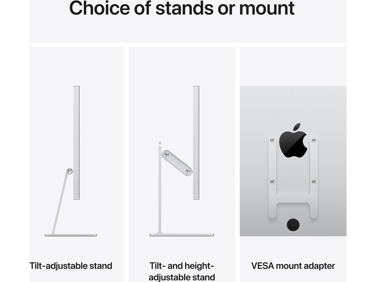Apple Studio Display (2026) Standard glass - stativ med vinkeljustering Skjermer