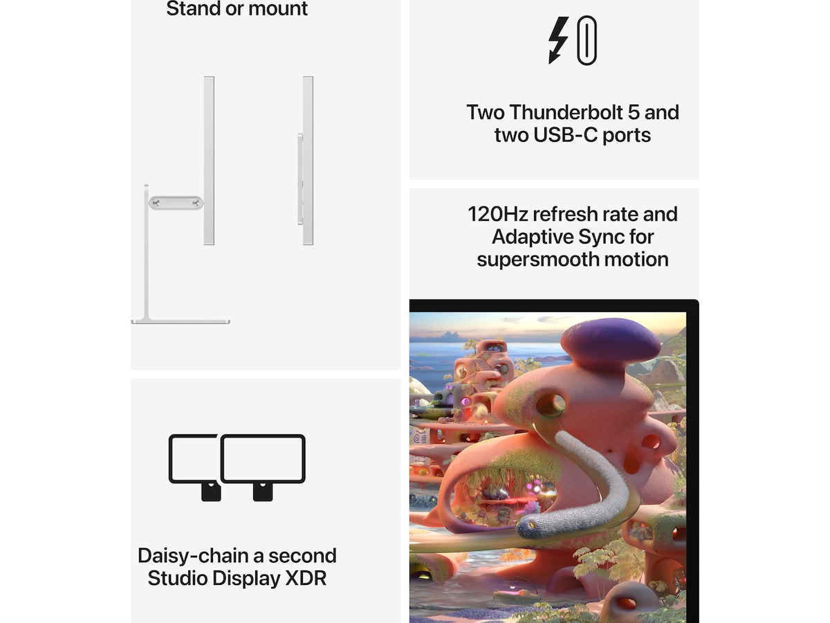 Apple Studio Display XDR (2026) Standard Glass - stativ med vinkel- og høydejustering Skjermer