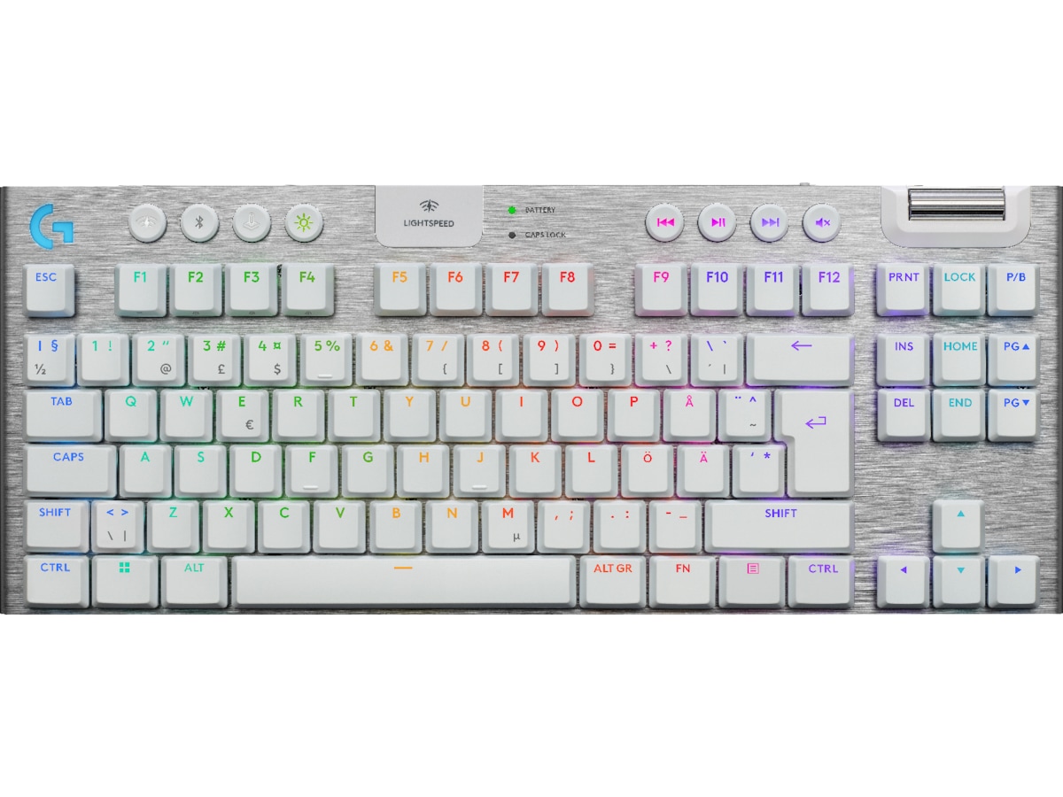 Logitech G915 X Lightspeed TKL Trådløst Gamingtastatur (hvit) -B-Grade Demo tastatur