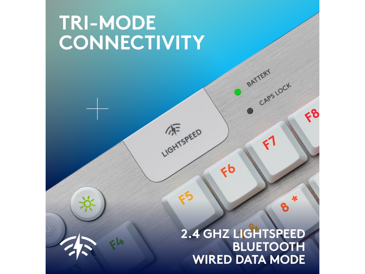 Logitech G915 X Lightspeed TKL Trådløst Gamingtastatur (hvit) -B-Grade Demo tastatur
