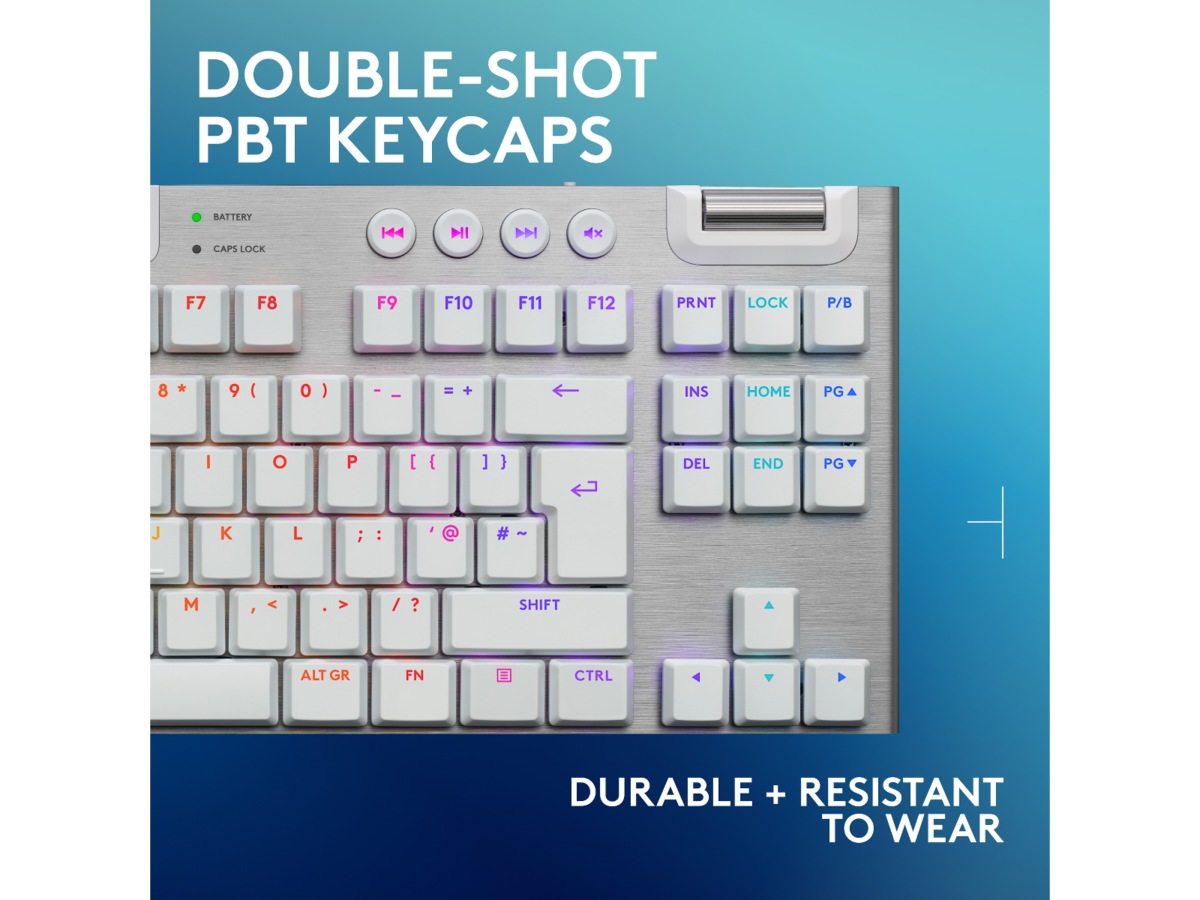 Logitech G915 X Lightspeed TKL Trådløst Gamingtastatur (hvit) -B-Grade Demo tastatur