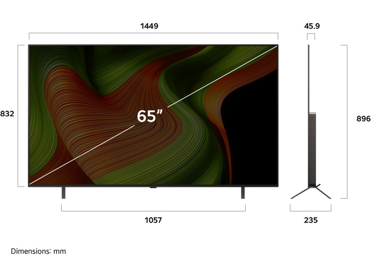 LG 65" B5 AI 4K OLED Smart TV (2025) -B-Grade Demo TV/projektor