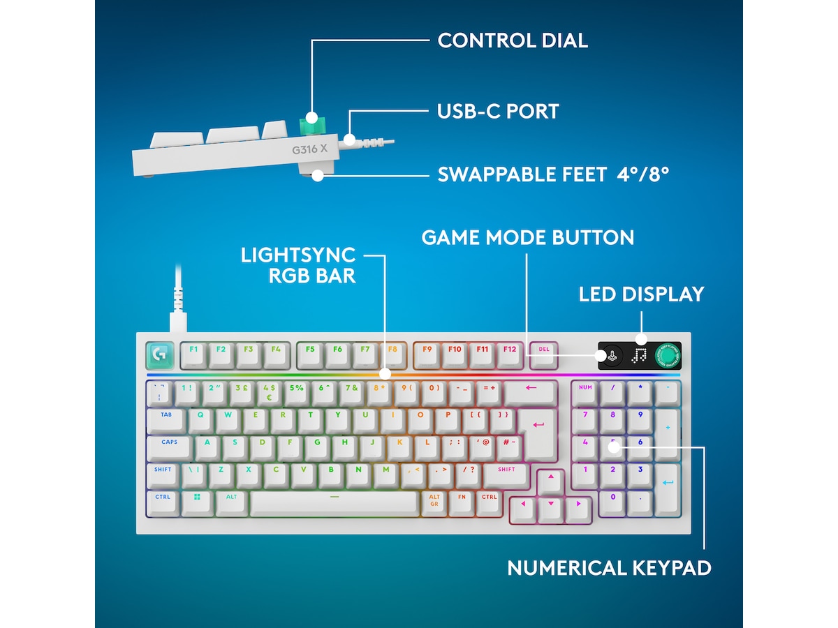Logitech G316 X 98 spilltastatur Gamingtastatur