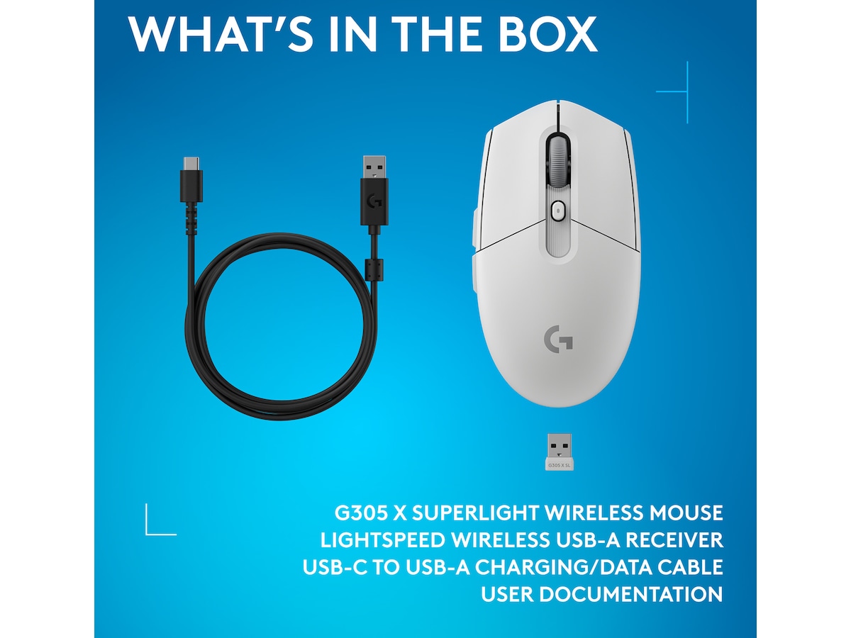 Logitech G305 X SUPERLIGHT trådløs gamingmus Gamingmus