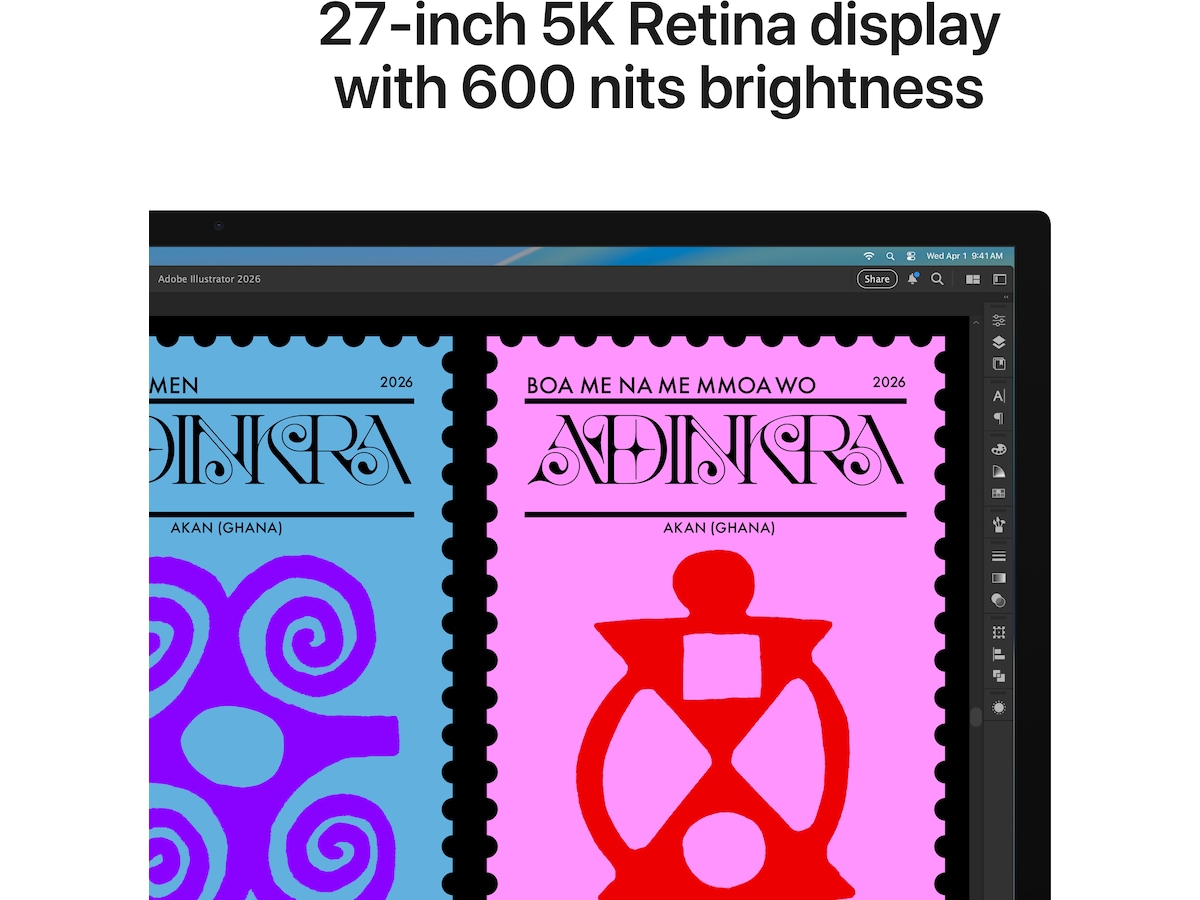 Apple Studio Display (2026) Standard glass - stativ med vinkeljustering -B-Grade Demo skjermer
