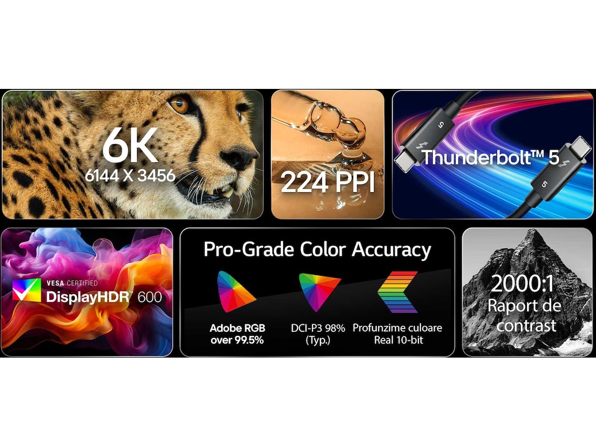 LG 32" UltraFine 6K skjerm 32U990A -B-Grade Demo skjermer