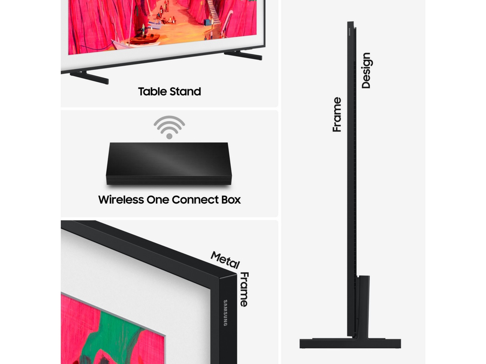 Samsung The Frame Pro 75" LS03FW + ramme Beige Wood 60 - 69 tommer TV