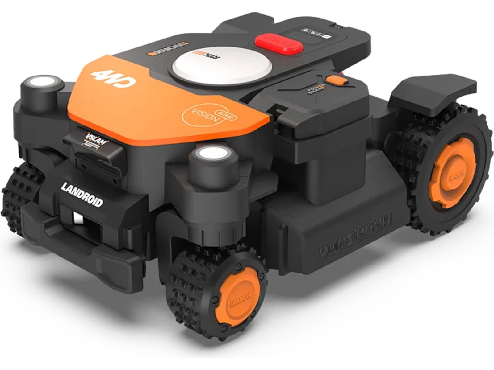 Kraftig firehjulsdrevet klipper med AI-kamera for automatisk kartlegging Robotgressklipper