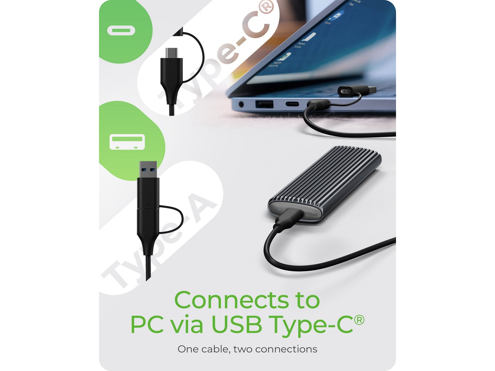 Icy Box M.2 NVMe & SATA M.2 SSD kabinett Eksterne kabinetter