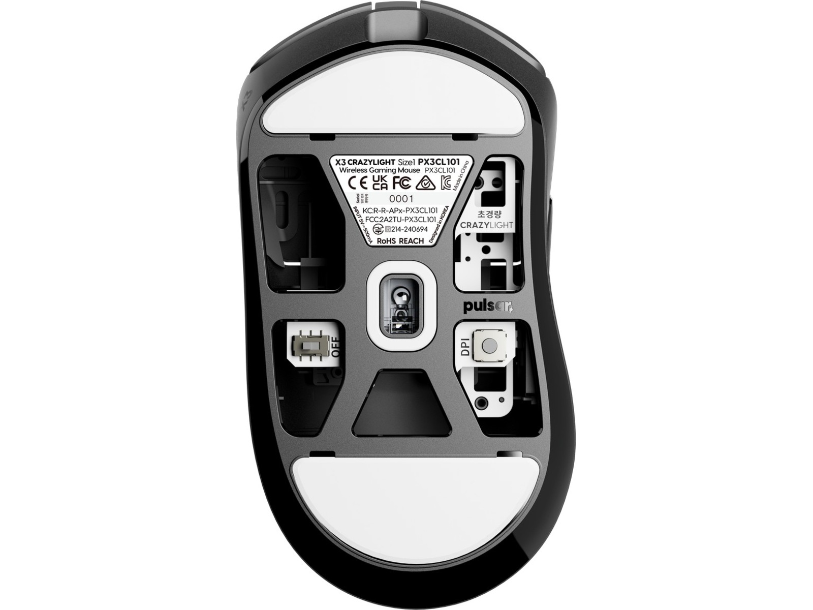 Pulsar X3 CRAZYLIGHT Mini trådløs gamingmus (jet sort) Gaming Mus