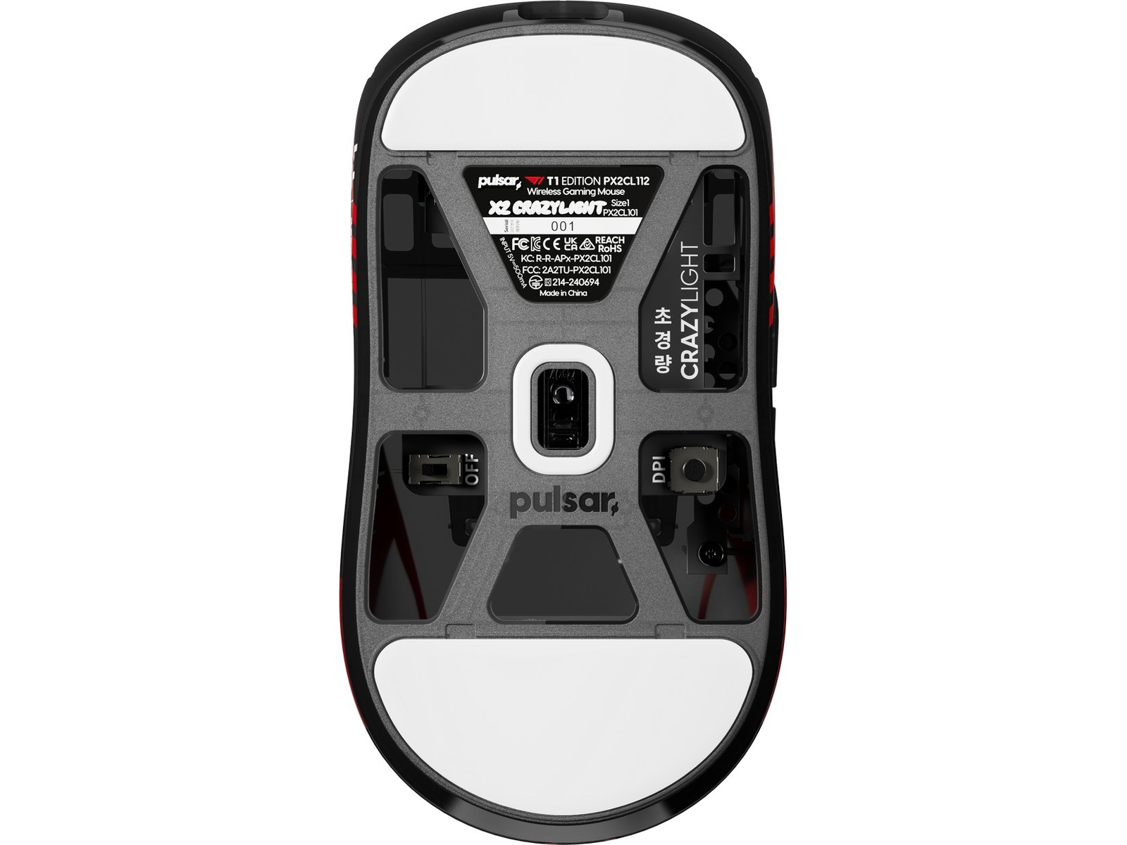 Pulsar X2 CRAZYLIGHT Mini Trådløs Gamingmus T1 Edition (sort) Gaming Mus