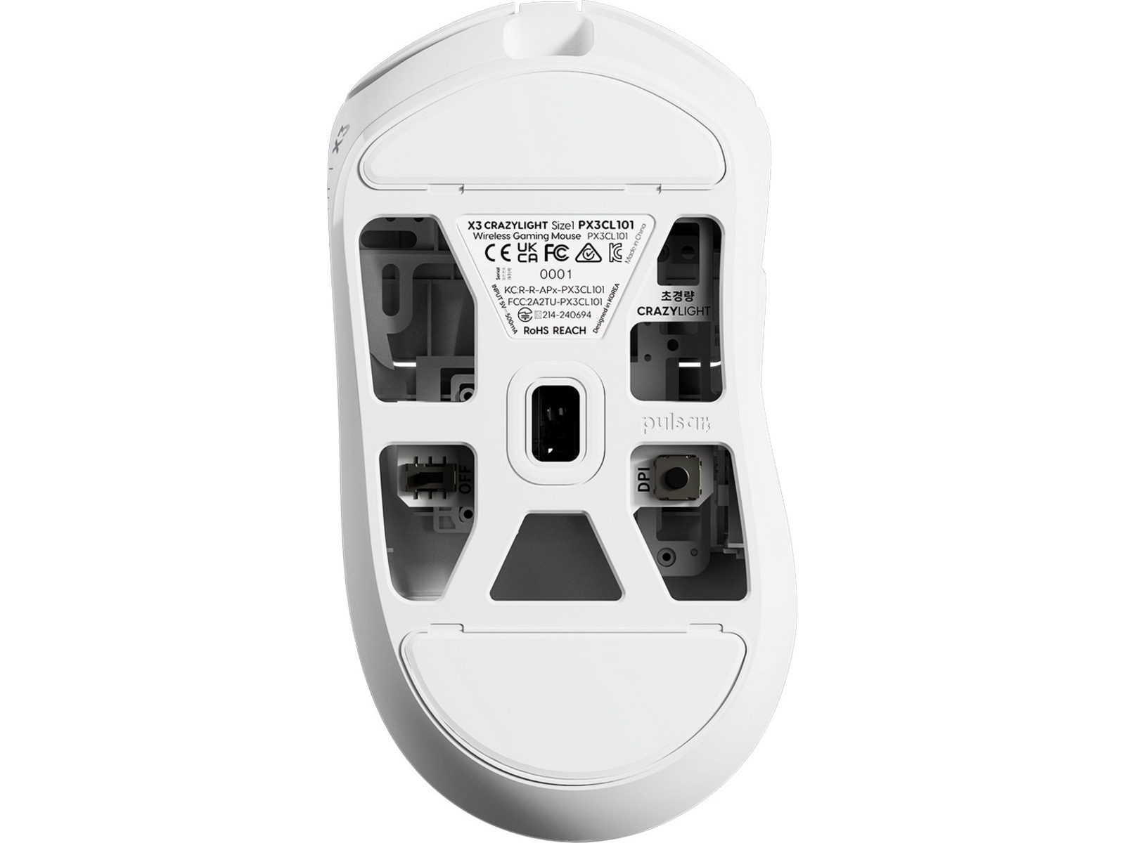 Pulsar X3 CRAZYLIGHT Mini trådløs gamingmus (uyuni white) Gaming Mus