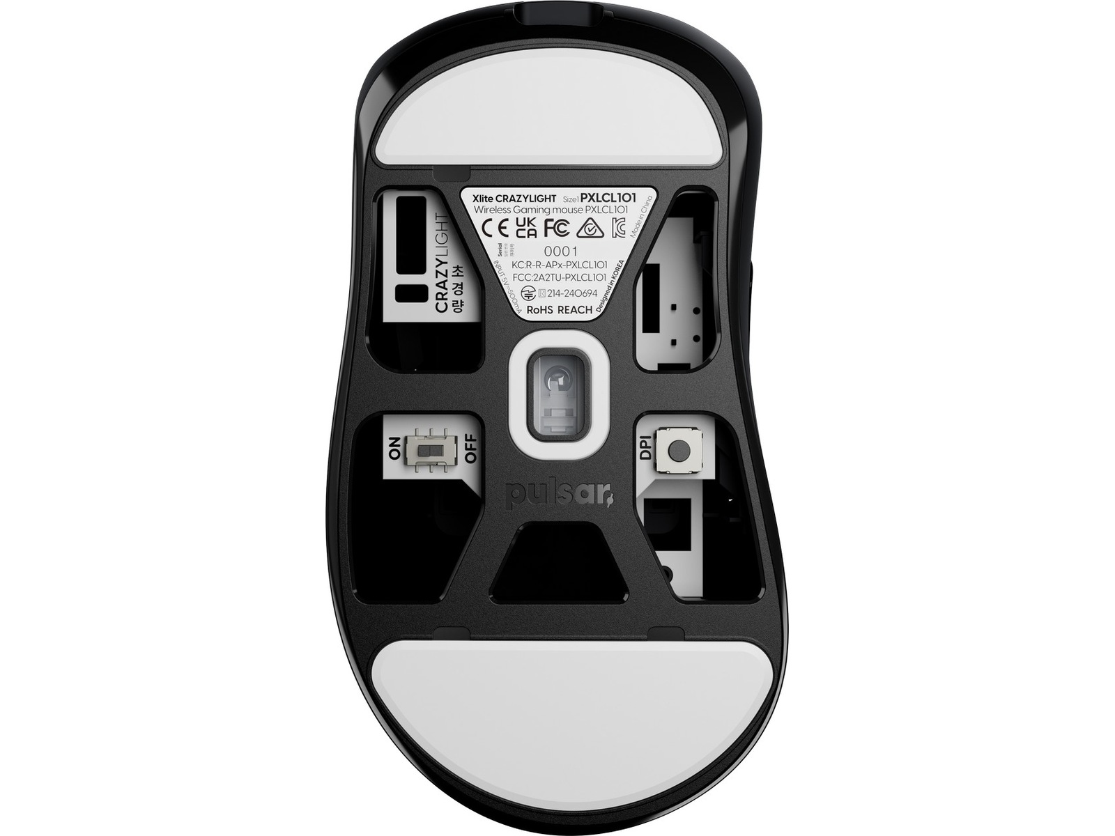 Pulsar Xlite CRAZYLIGHT Mini trådløs gamingmus (jet sort) Gaming Mus