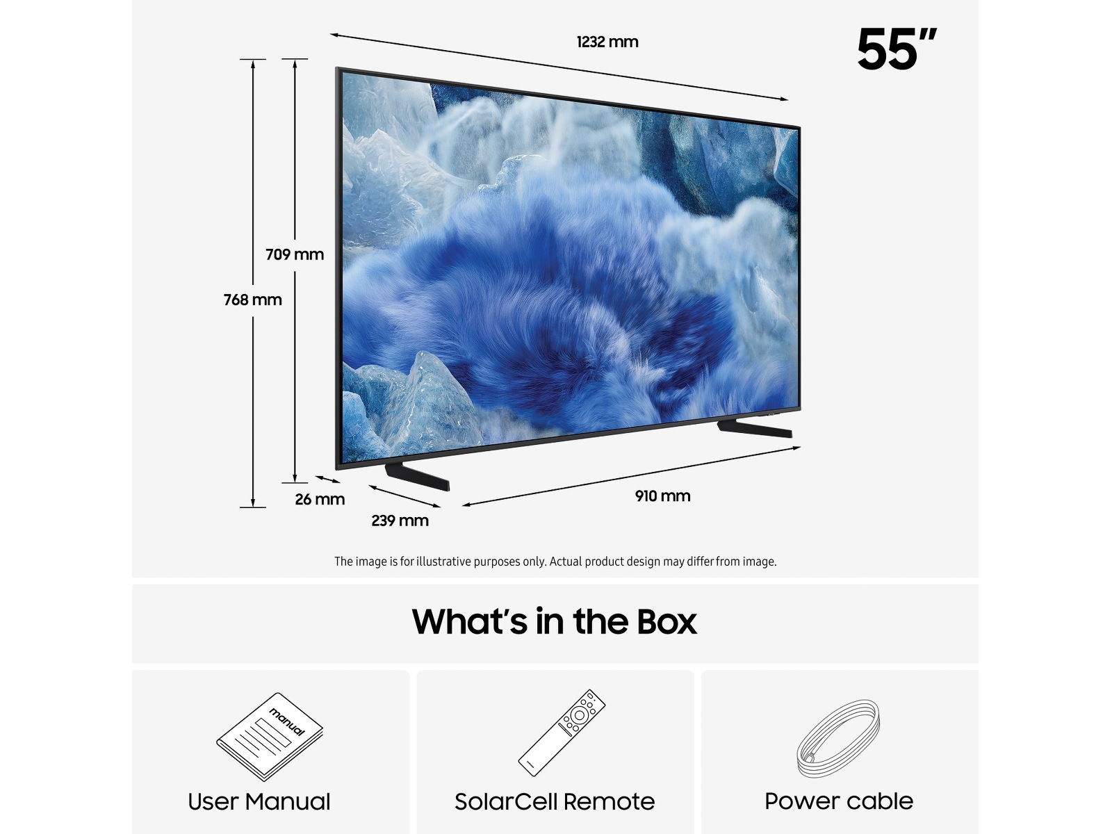 Samsung 55" Q8FA QLED 4K Smart TV (2025) 50 - 59 tommer TV