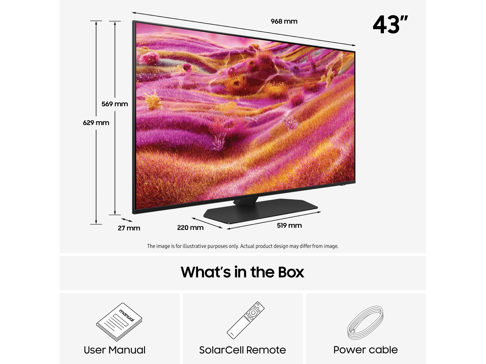 Samsung 43" QN90F Neo QLED 4K Mini LED Smart TV (2025) 20 - 49 tommer TV