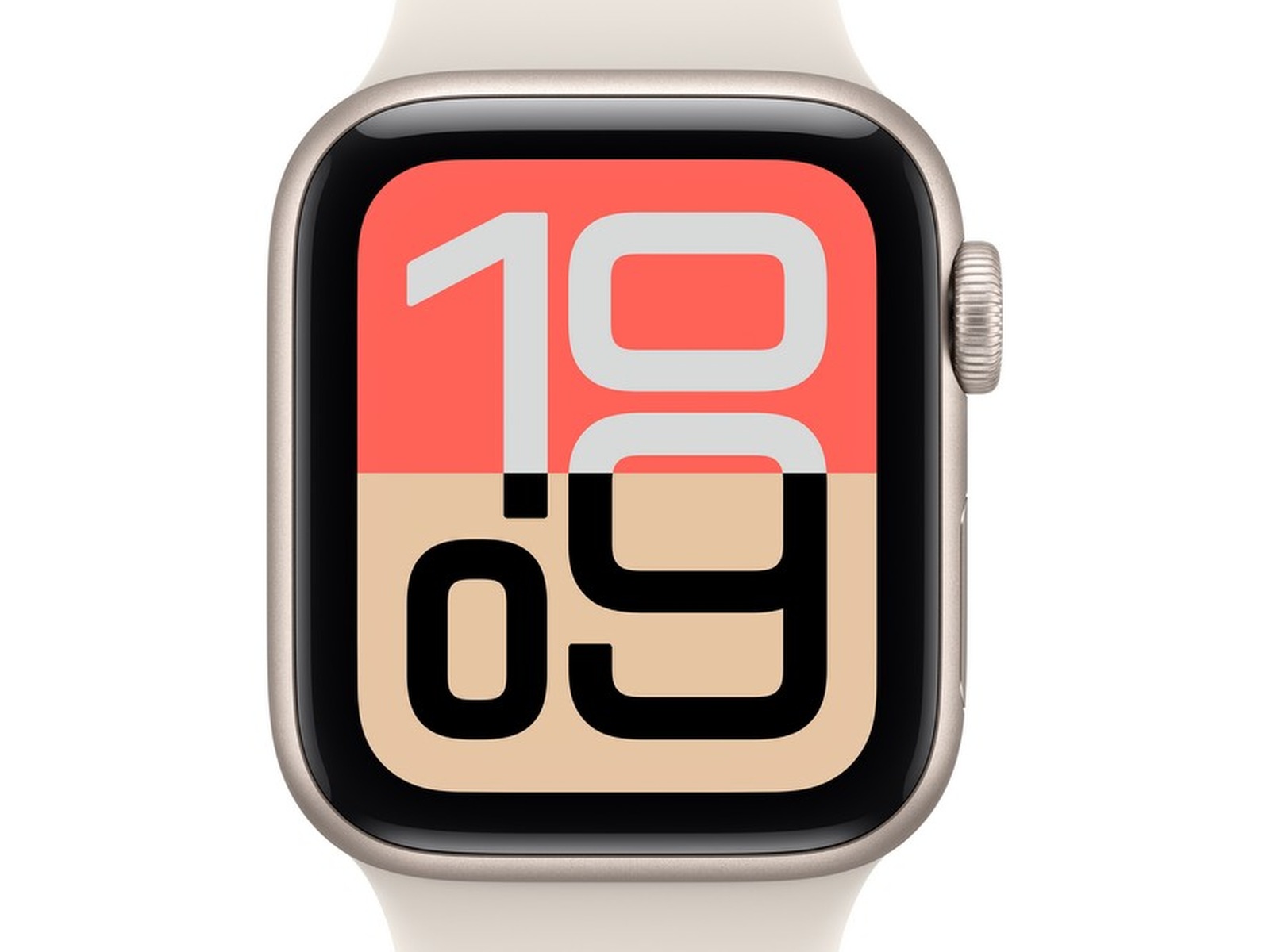 Apple Watch SE 3 GPS 40mm Starlight aluminiumkasse med Starlight sportbånd - S/M Smartklokker