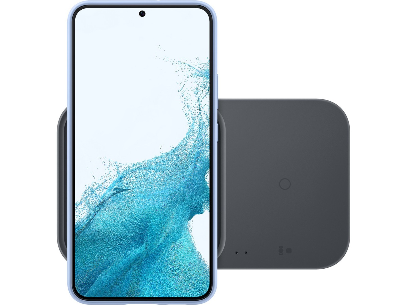 Trådløs lader Duo med kabel (sort) Trådløs lader