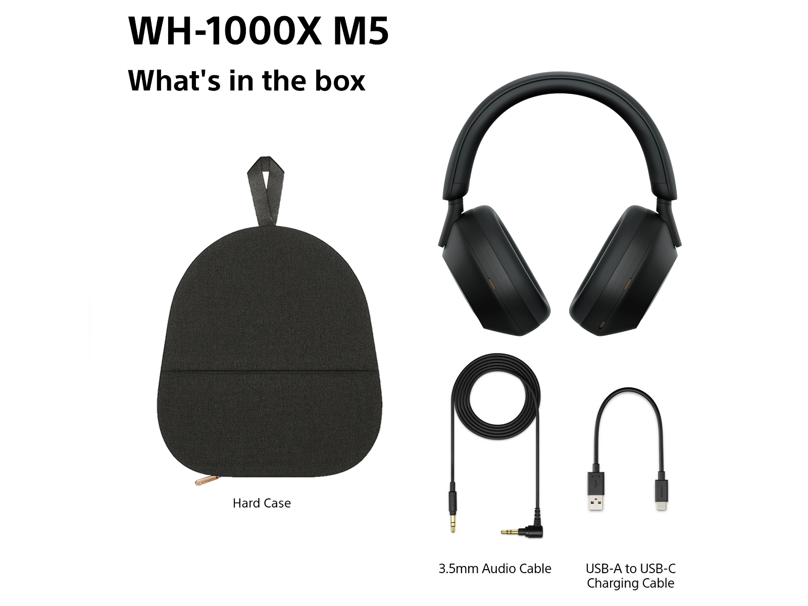 Sony WH-1000XM5 trådløse hodetelefoner, Over-Ear  (sort) Hodetelefoner