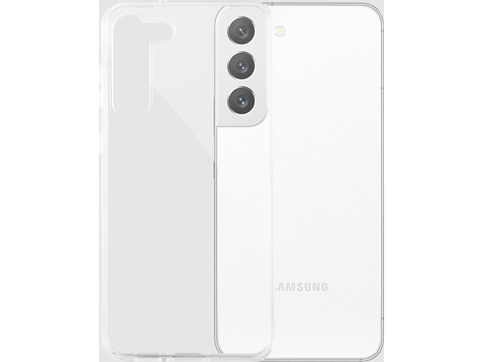 iiglo Galaxy S23 Silikondeksel (gjennomsiktig) Deksel til mobiltelefon