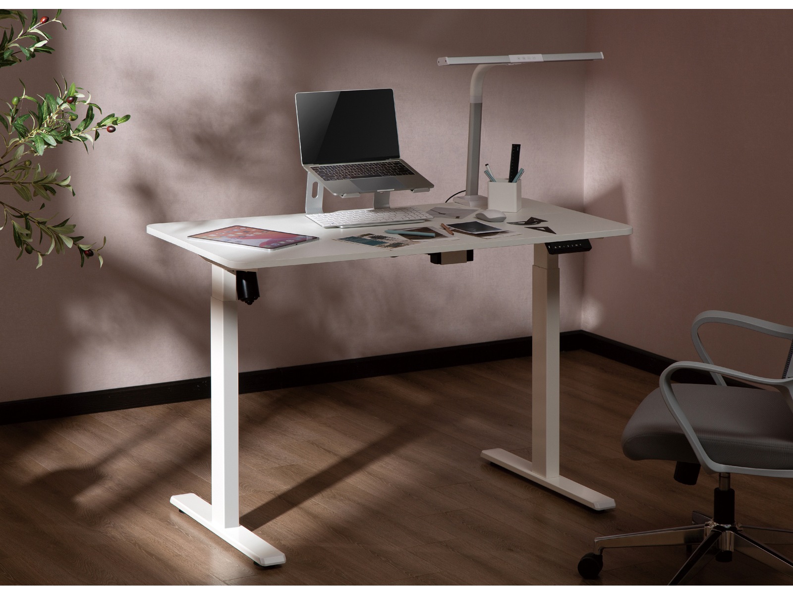 Ergonomisk Hev/Senk skrivebord 120cm (sort) Skrivebord