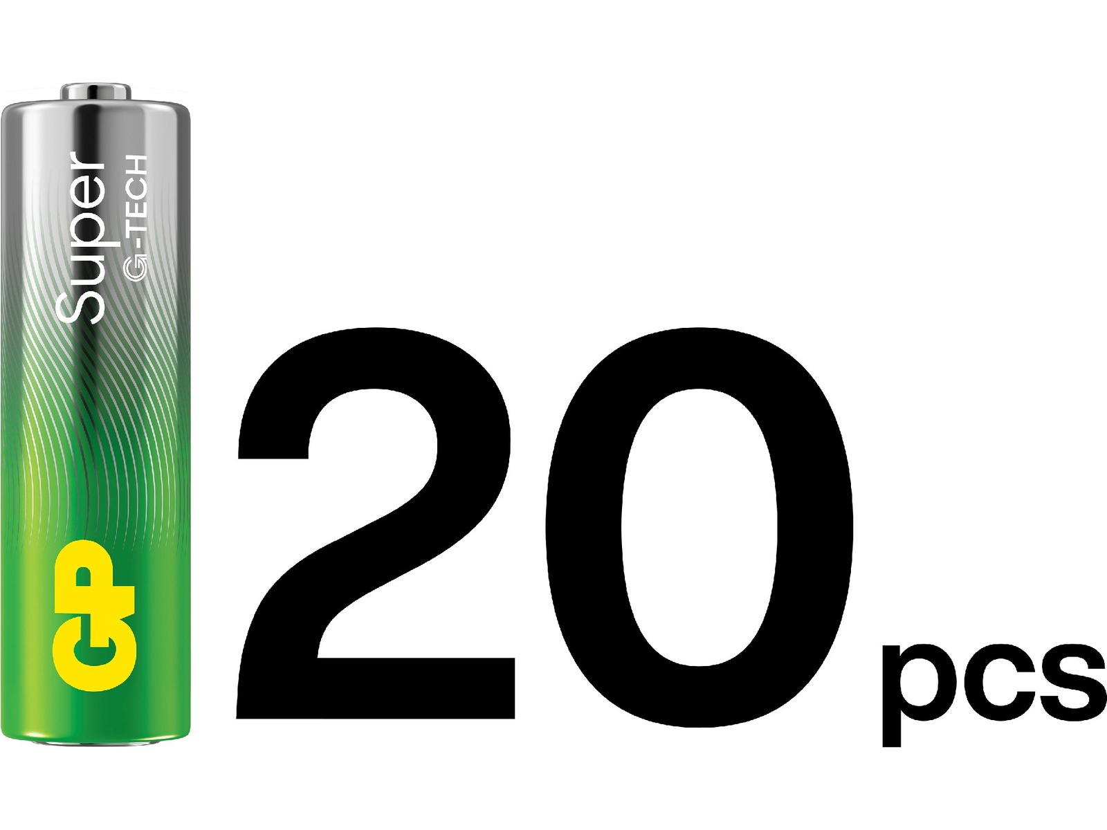 GP Super Alkaline AA/LR6 batteri, 20-pk Batterier til generell bruk