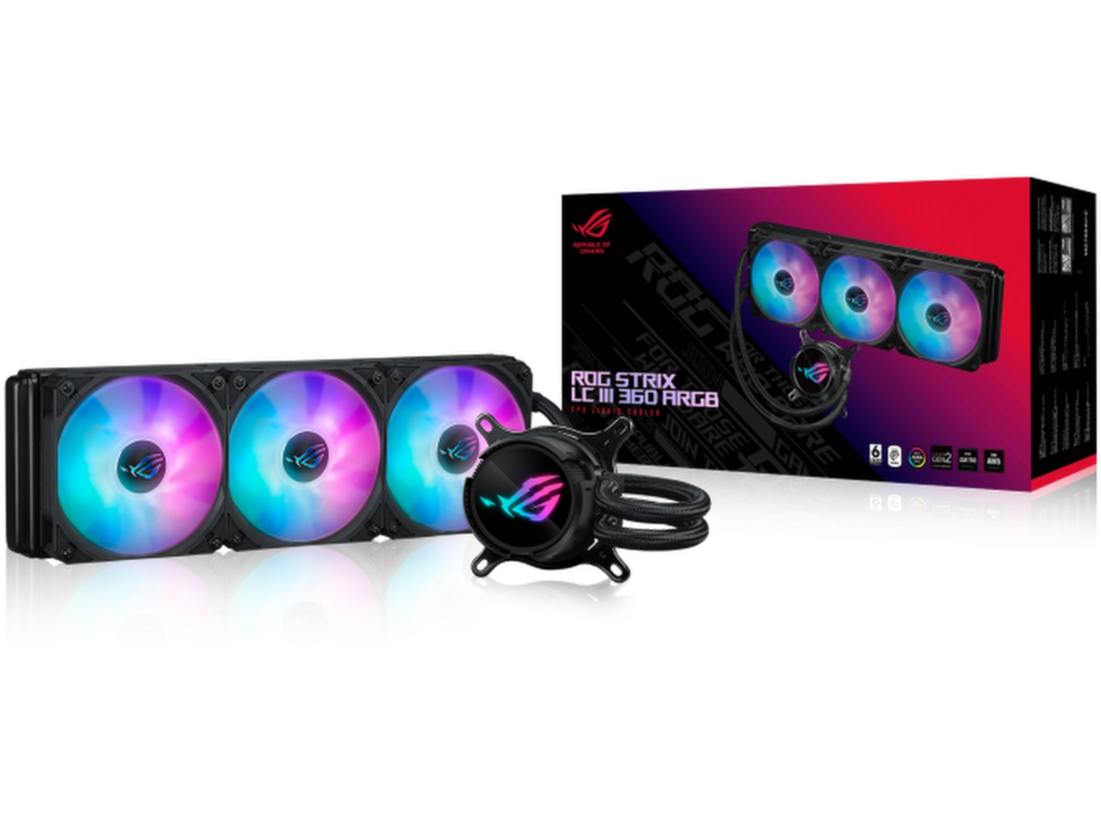 Asus ROG Strix LC III 360 ARGB Kjøler (sort) CPU - Vannkjøling