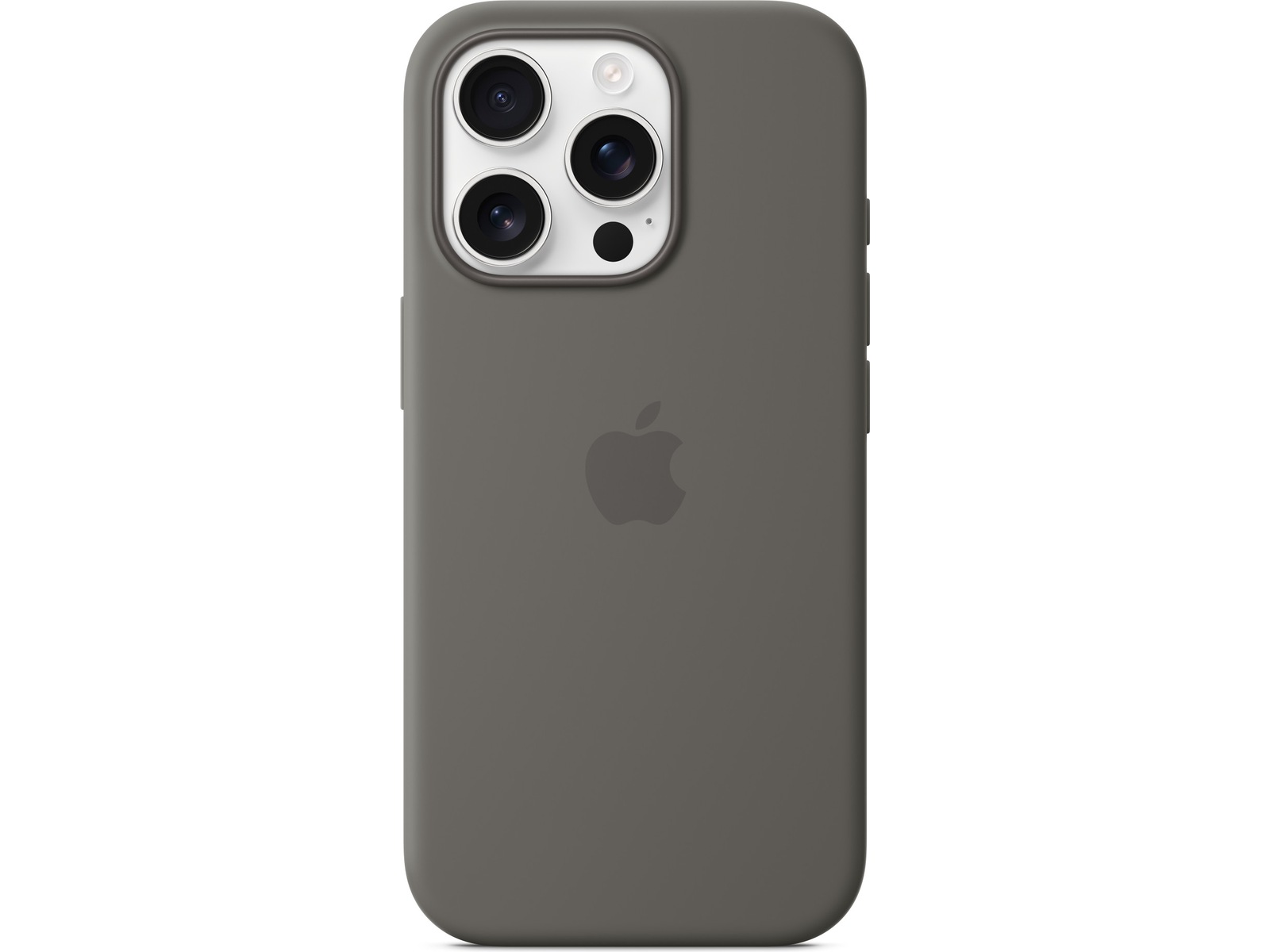 Apple iPhone 16 Pro Silikondeksel (steingrå) Deksel til mobiltelefon