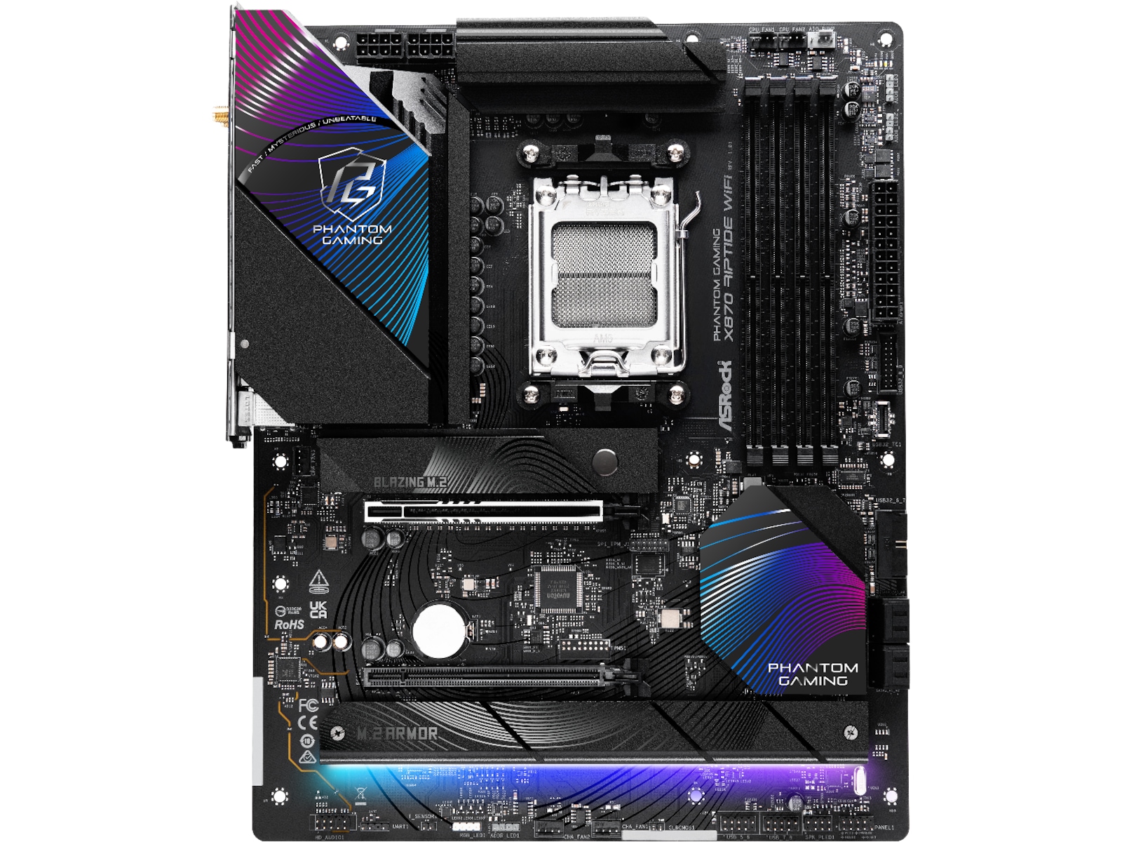 ASRock X870 Phantom Gaming Riptide WiFi Hovedkort AMD Socket