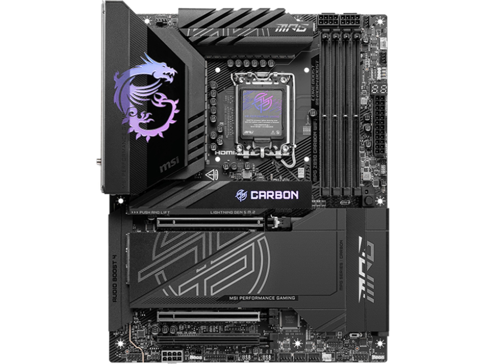 MSI MPG Z890 CARBON WIFI Hovedkort Intel Socket
