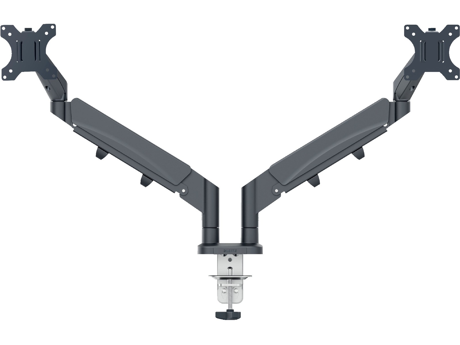Leitz Ergo Skjermarm dobbel, plassbesparende, 17”-32” flat/buet skjerm Bord og veggfeste