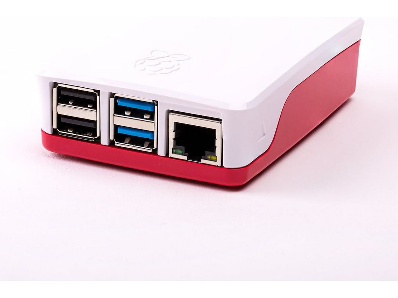 Raspberry Pi 4 B offisiell case (rød/hvit) Tilbehør