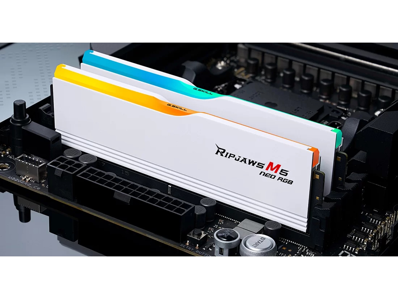 G.Skill Ripjaws M5 NEO 6000MHz DDR5 64GB RGB (hvit) Minnebrikker