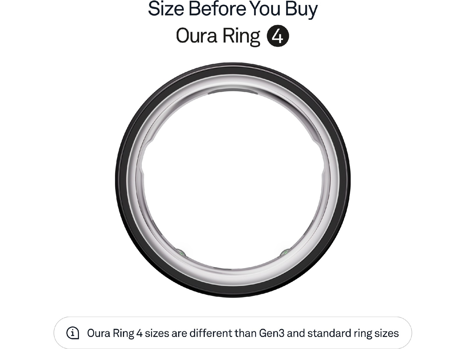 Oura Ring 4 Smart Ring str. 9 (sort) Smart ring