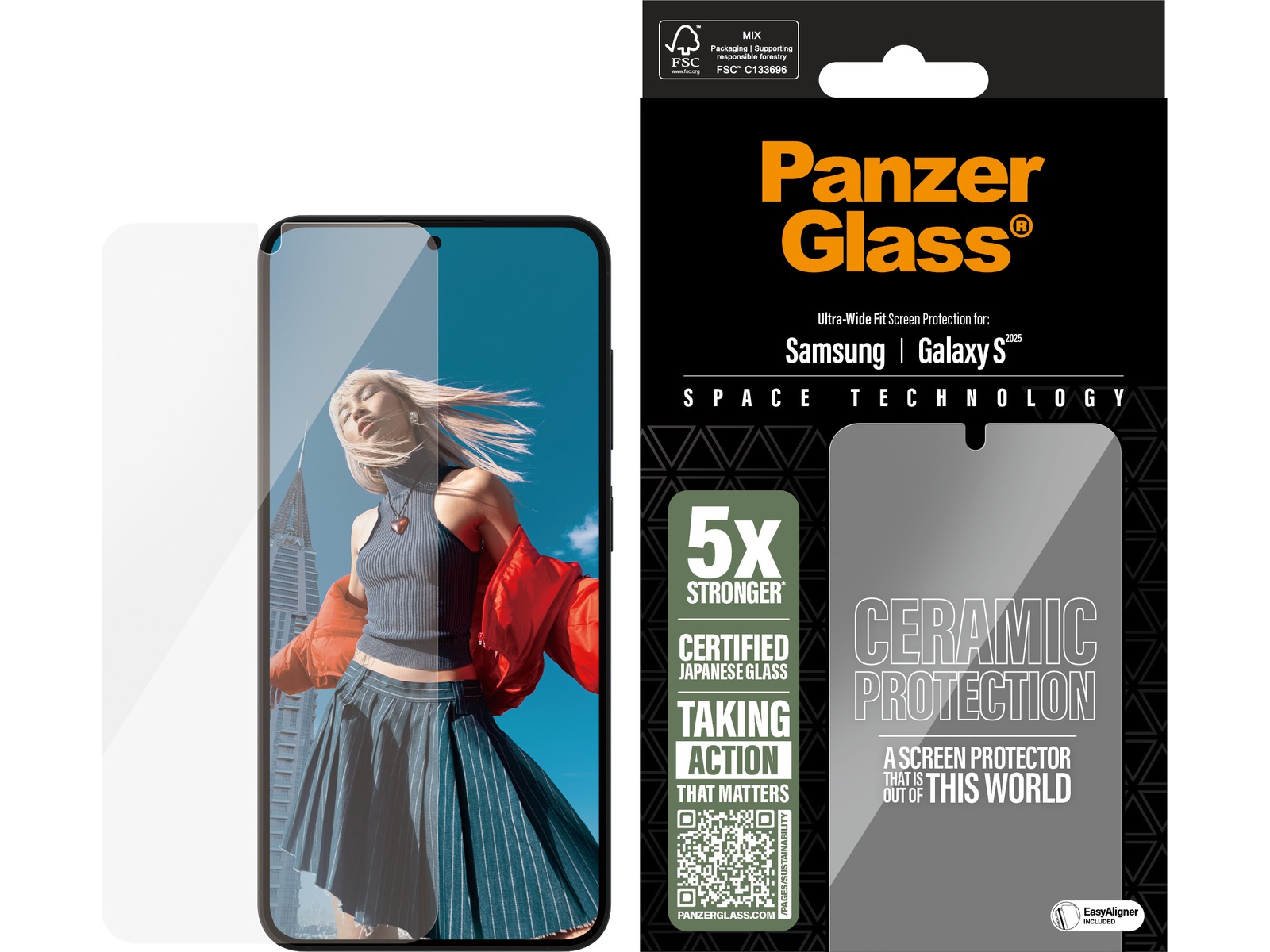 PanzerGlass Galaxy S25 Ceramic Skjermbeskytter Skjermbeskyttelse