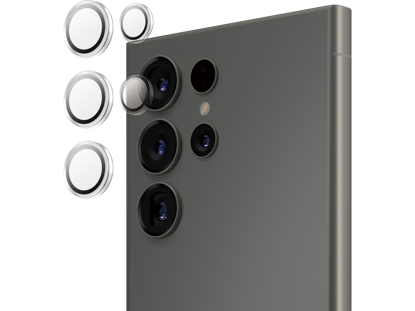PanzerGlass Galaxy S25 Ultra Hoops Linsebeskytter (gjennomsiktig) Skjermbeskyttelse