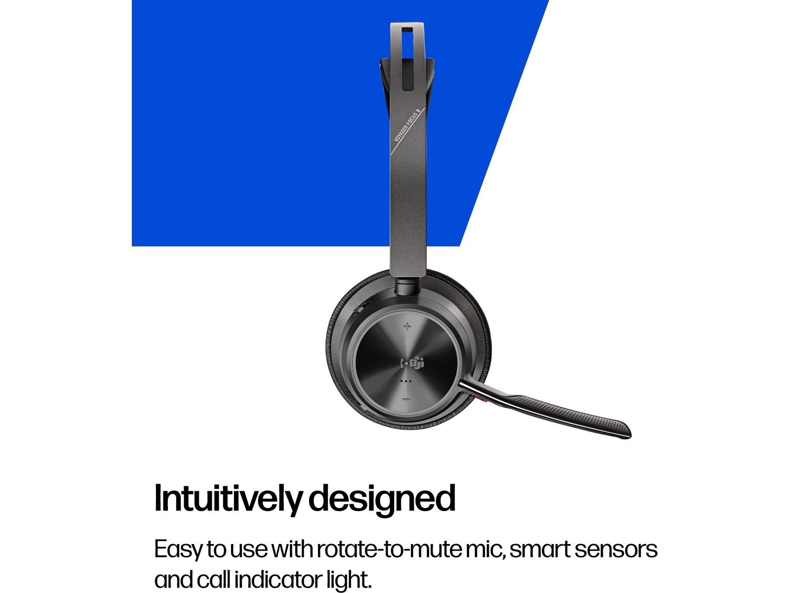 Poly Voyager Focus 2 MS USB-C Headset med ladestativ Hodesett, trådløse