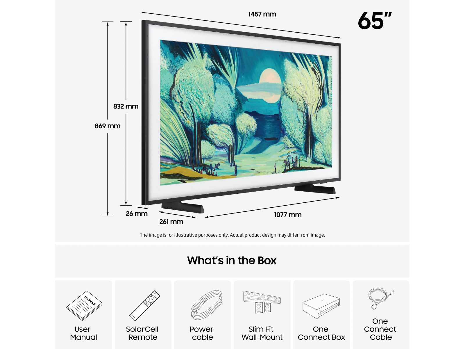 Samsung 65" The Frame LS03FA QLED 4K Smart TV (2025) 60 - 69 tommer TV