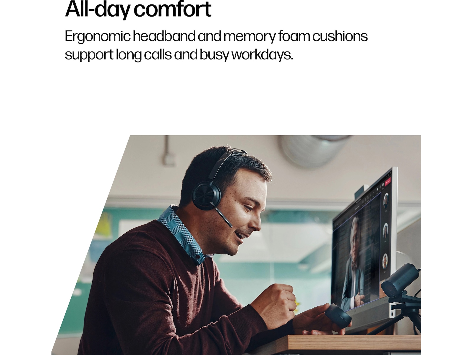 HP Poly Voyager Focus 2 MS USB-C trådløst headset Hodesett, trådløse