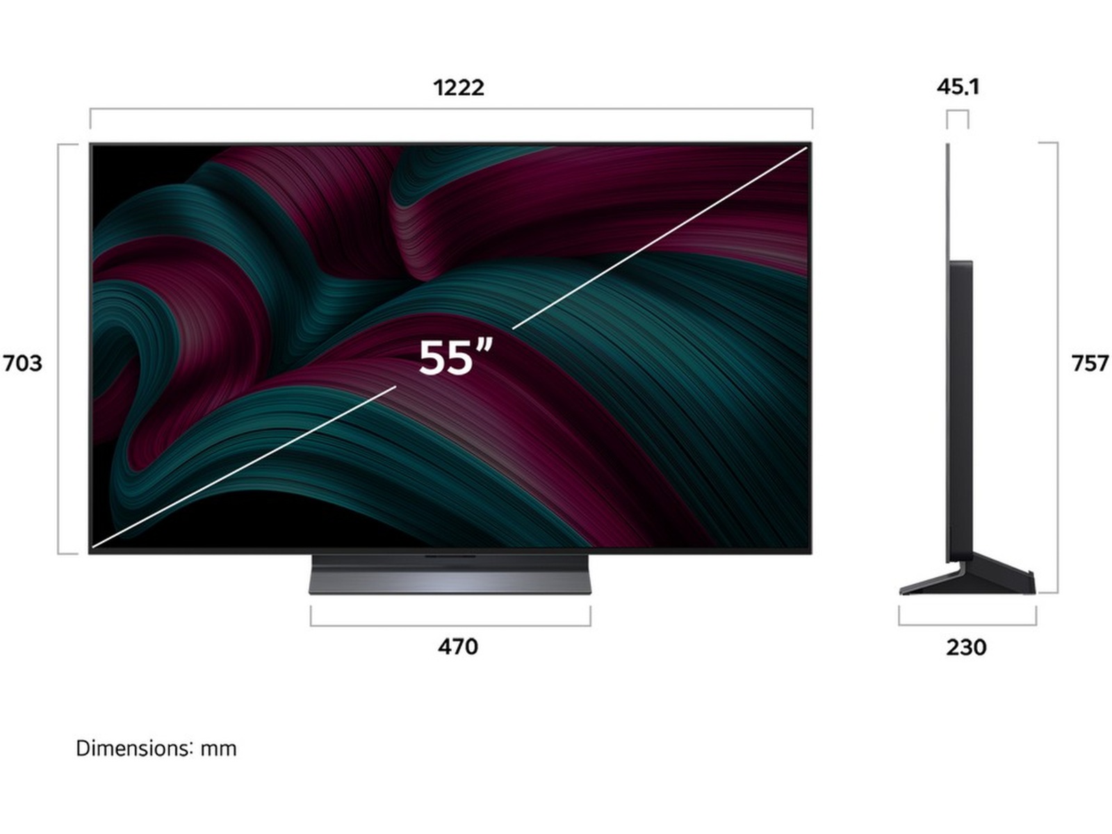 LG 55" C5 AI 4K OLED Smart TV (2025) 50 - 59 tommer TV