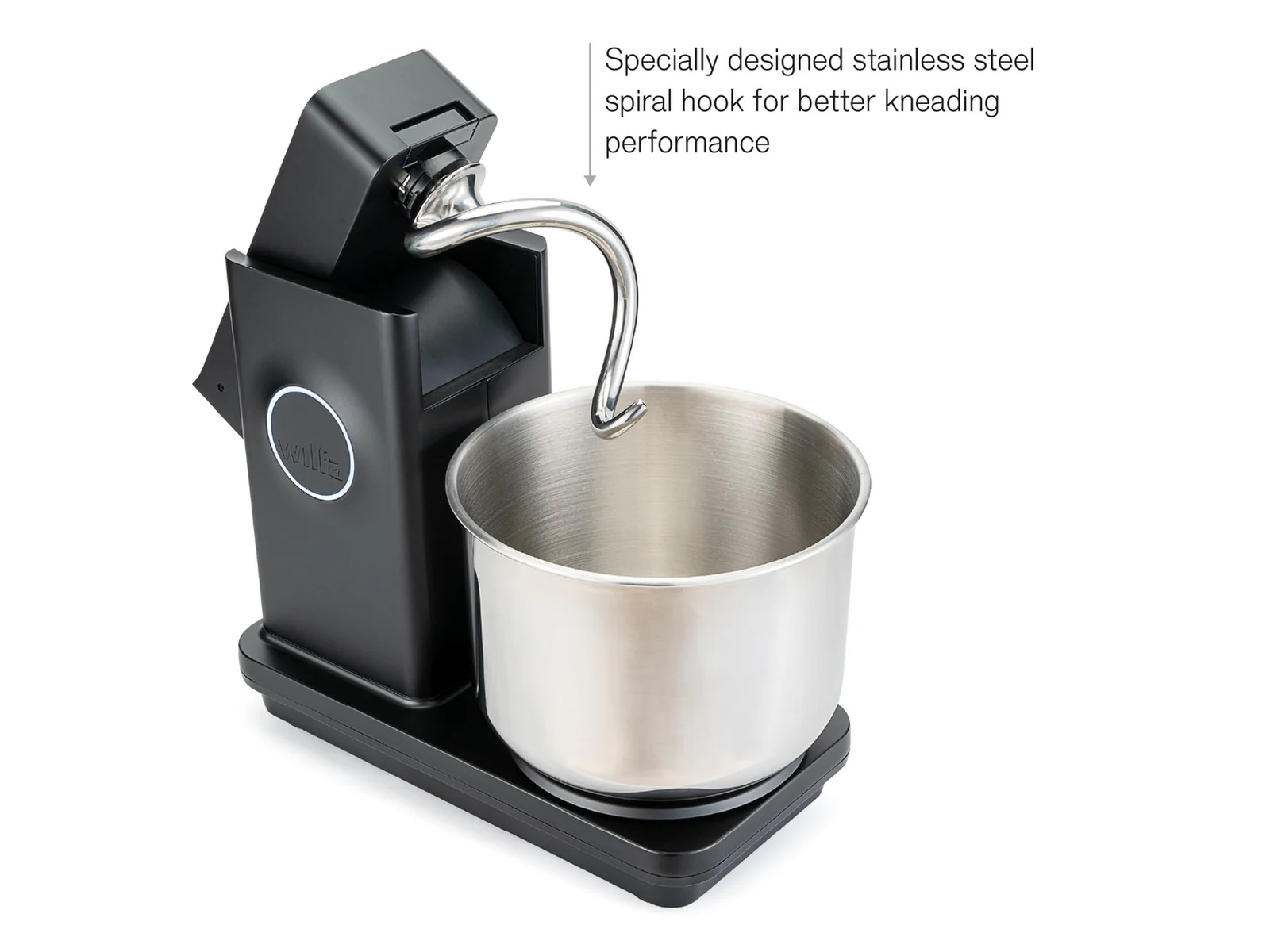 Wilfa KM2BS-T70 Probaker Timer med stålkrok (sort) Kjøkkenmaskiner