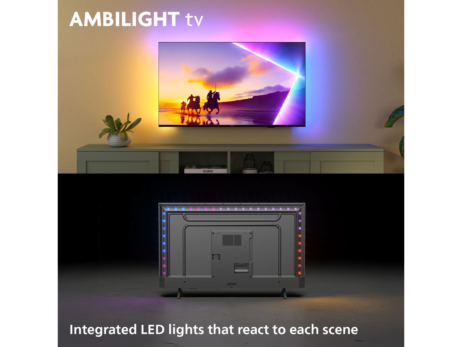 Philips 43" PUS8550/12 QLED Smart Ambilight TV (2025) 20 - 49 tommer TV