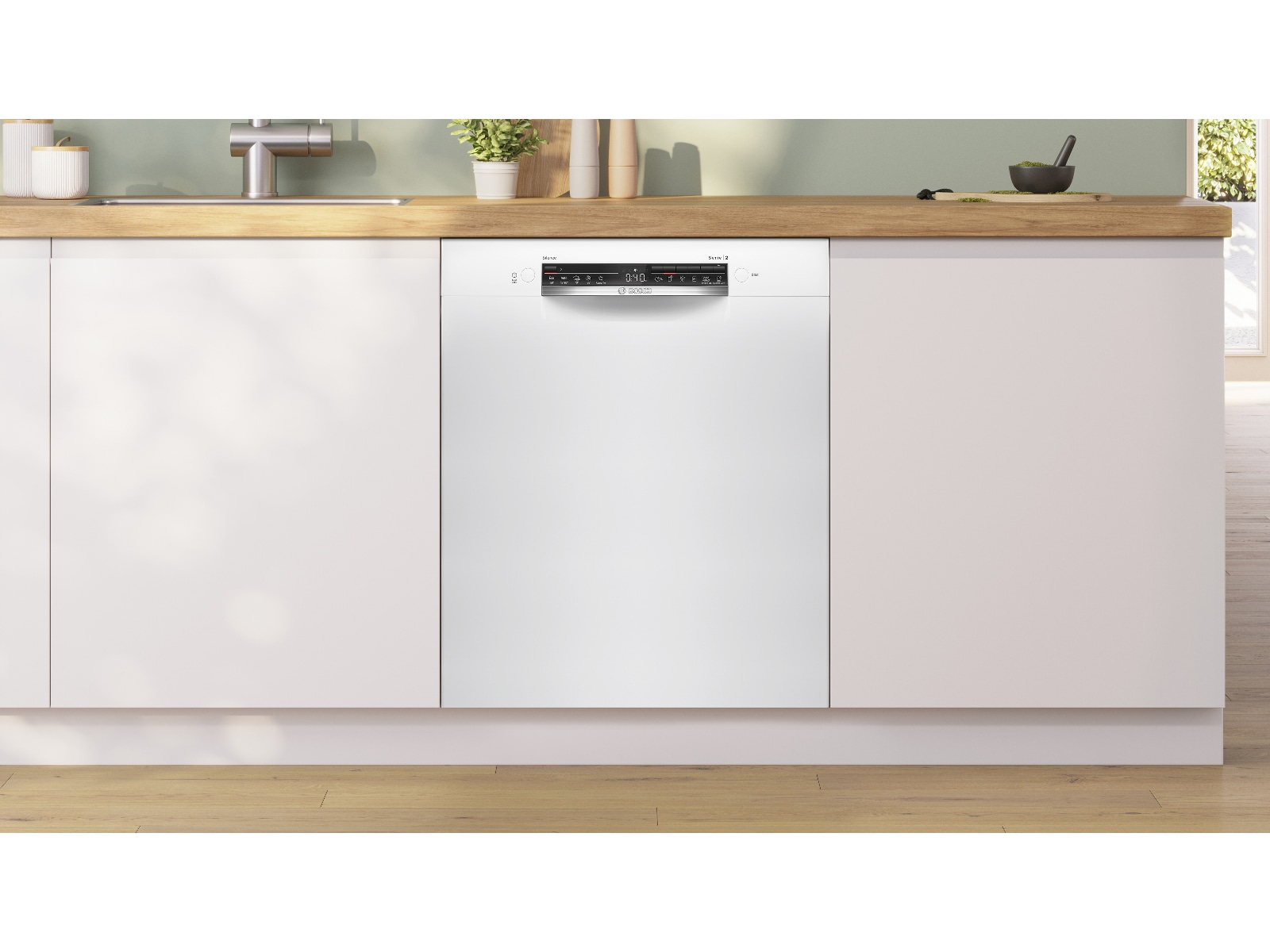 Bosch Serie 2 SMU2HVW02S Oppvaskmaskin (hvit) Underbygd oppvaskmaskin