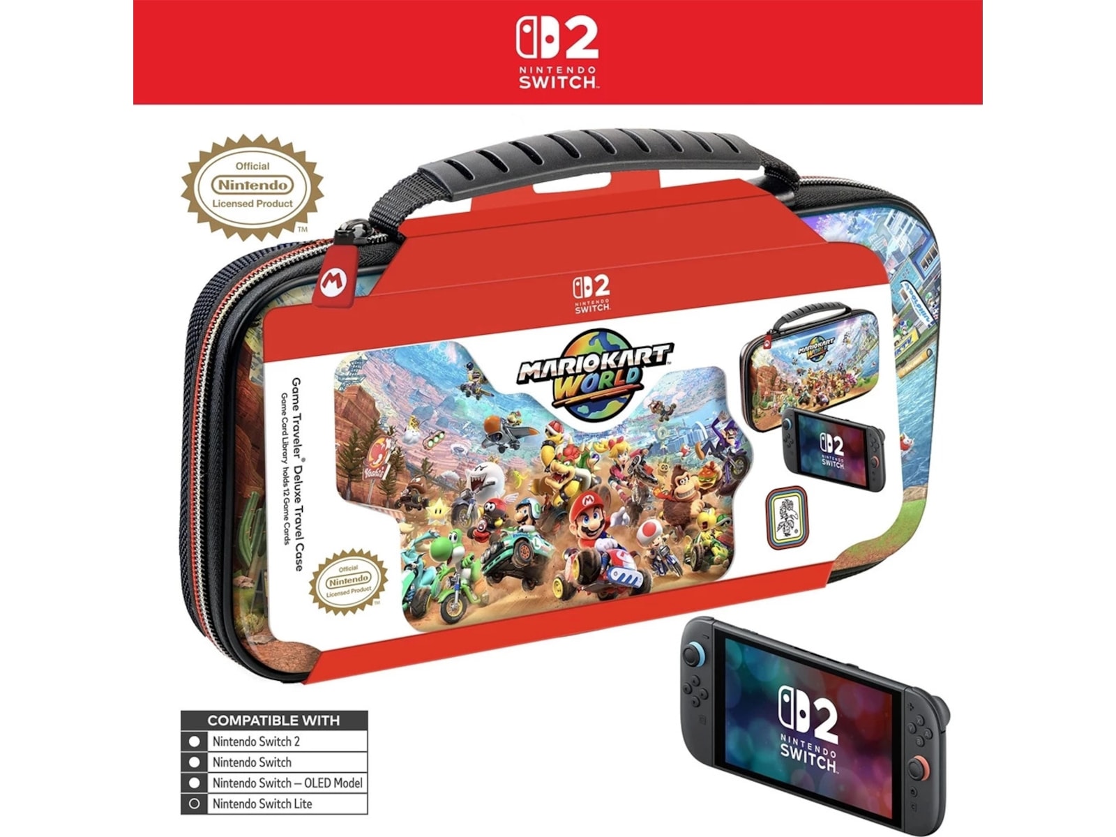 Nintendo Switch 2 Deluxe Travel Case (Mario Kart World) Tilbehør