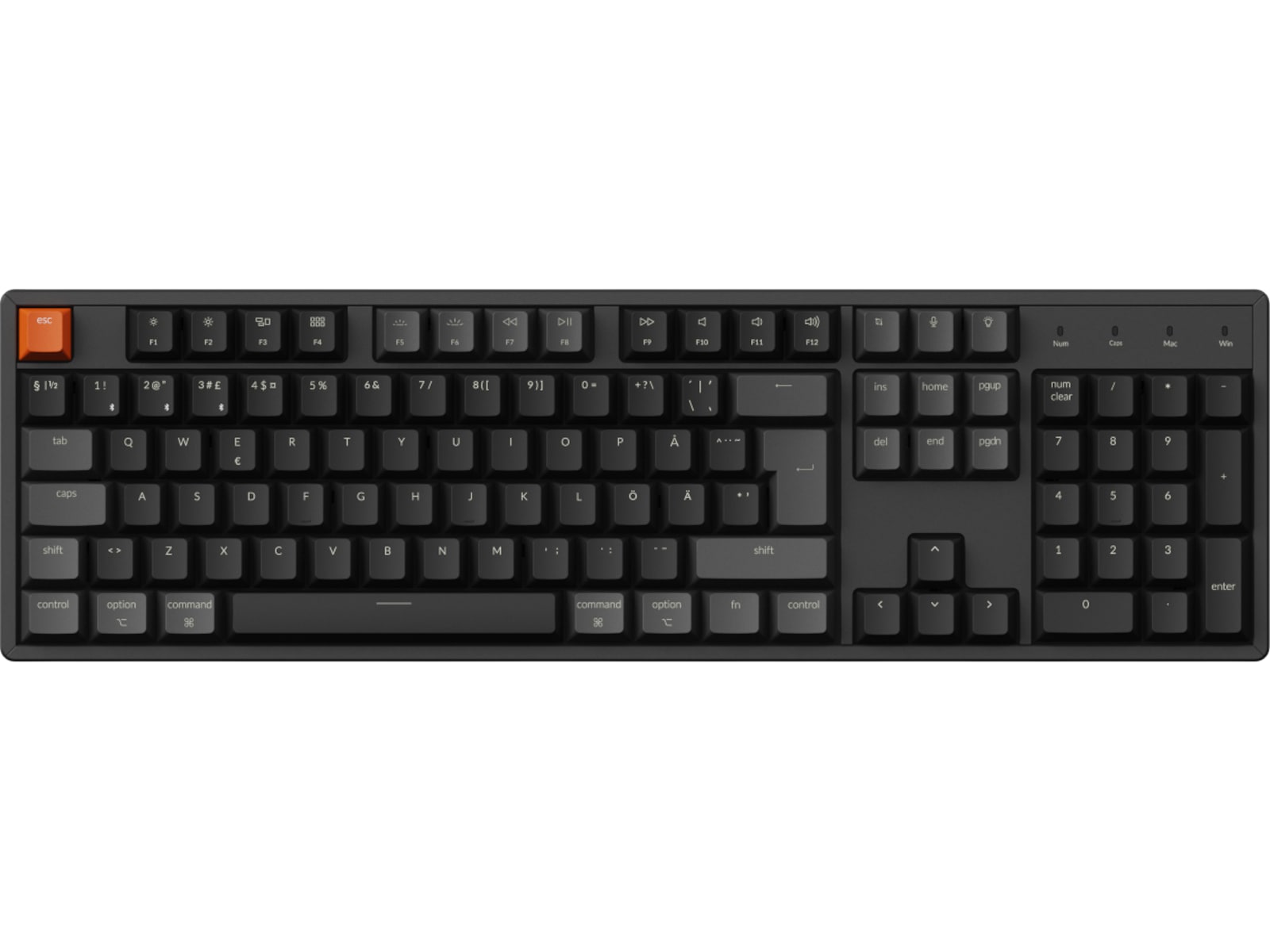 Keychron K10 V2 RGB Hot Swap QMK Aluminium Super Red trådløst tastatur Gamingtastatur